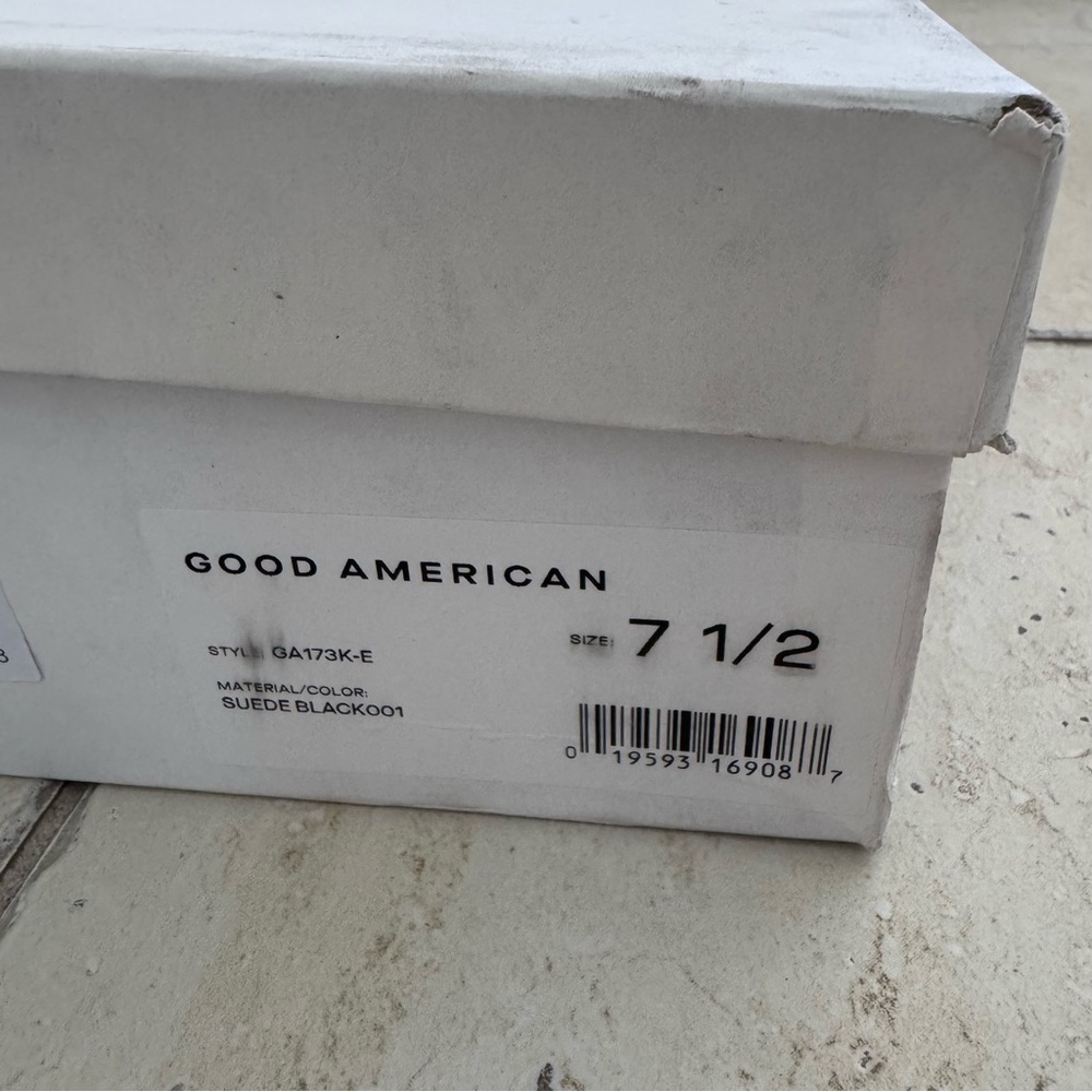 New! Good American Black Suede Over-the-Knee Women's Boots, Size 7,5 - Picture 12 of 12